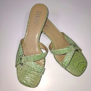 Franco Sarto Kiwi Snakeskin Sandle Heels 8M
